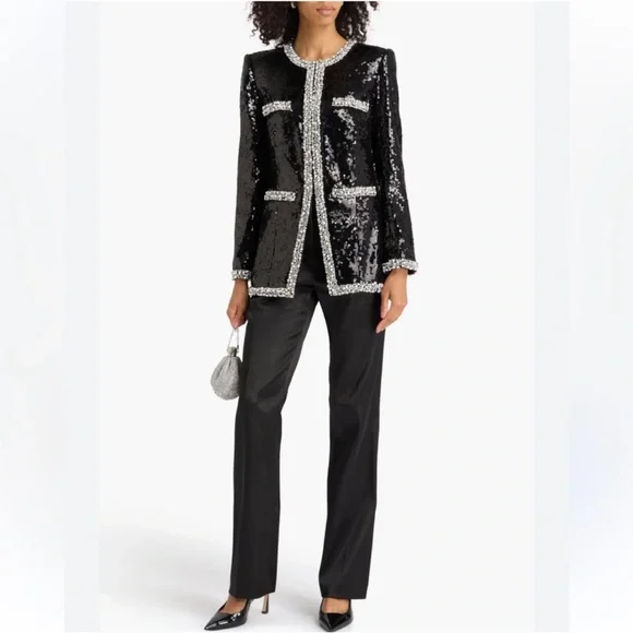Veronica Beard Black Sequin Blazer - Picture 2 of 8